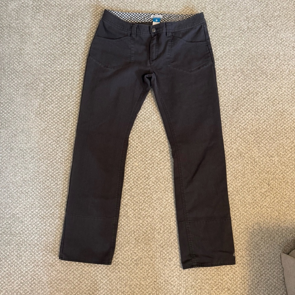 Columbia Gray Pants Check Lining Slim Fit Size 10
